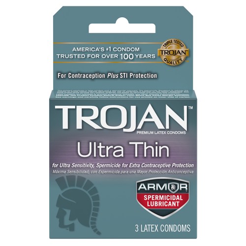 Trojan Ultra Thin Armor Espermicida 3pack