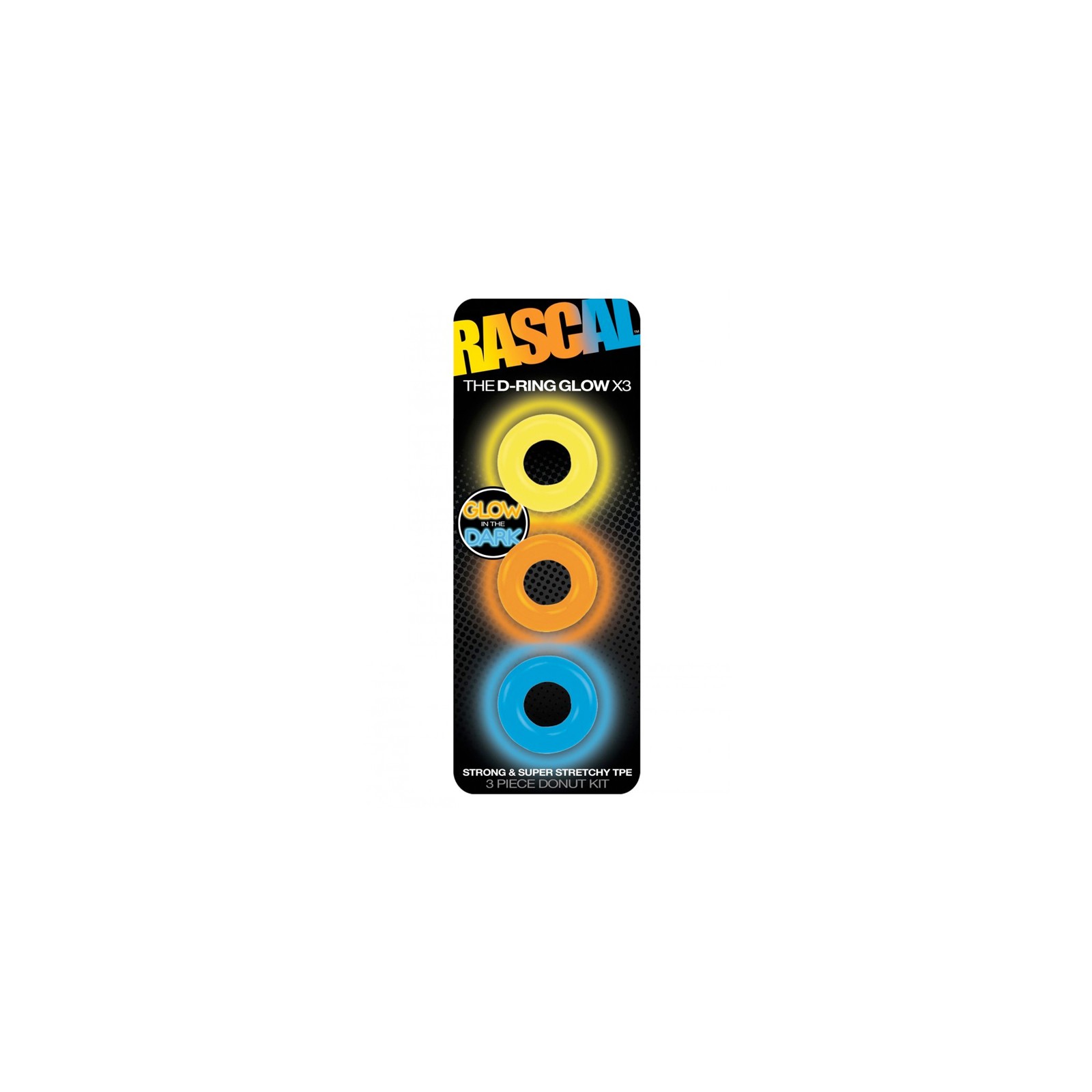 Rascal The D-Ring Glow x3 - Glow-in-the-Dark Cockrings