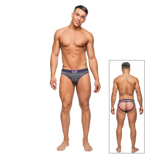 Male Power Heather Haze Cutout Thong