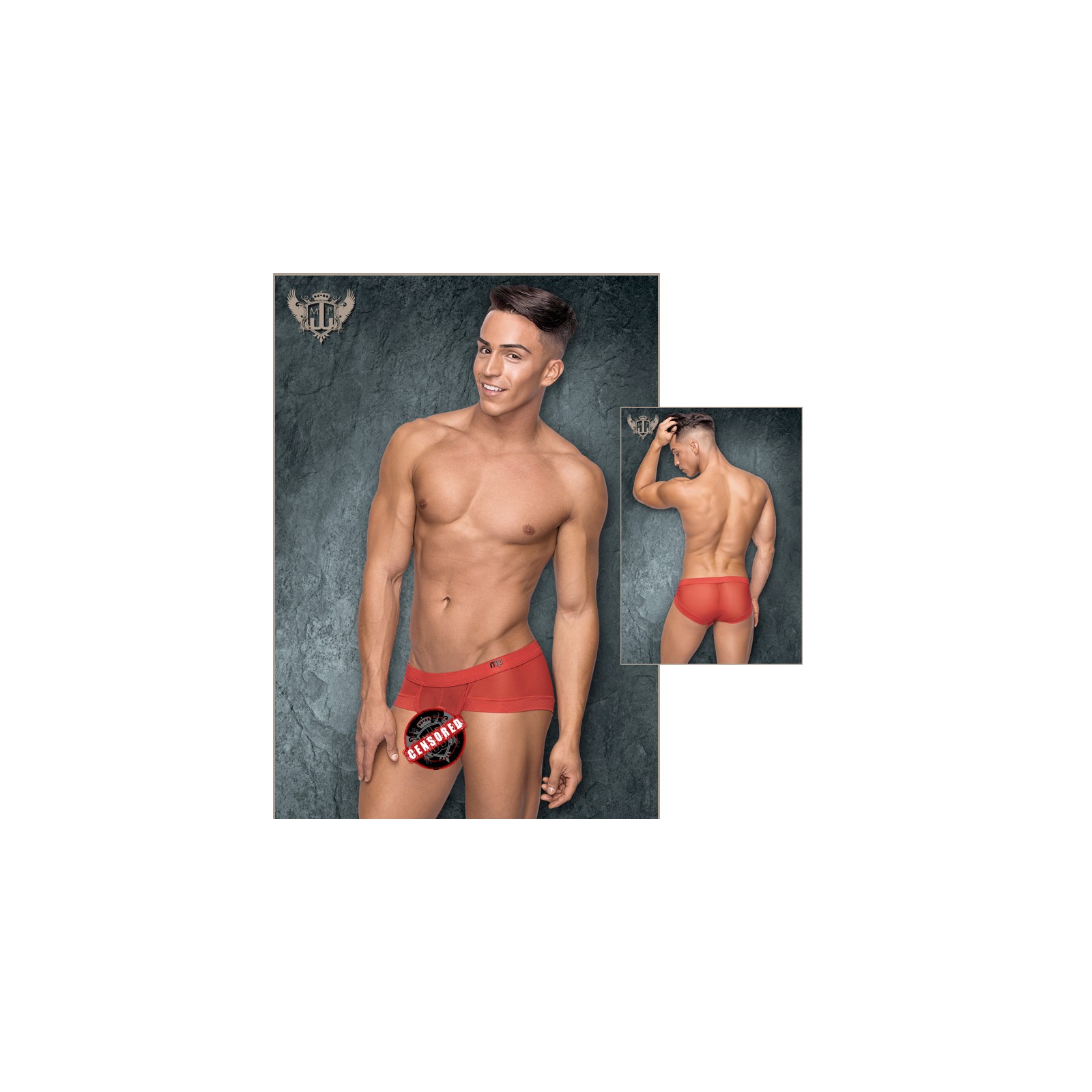 Male Power Hoser Micro Mini Hose Short Red