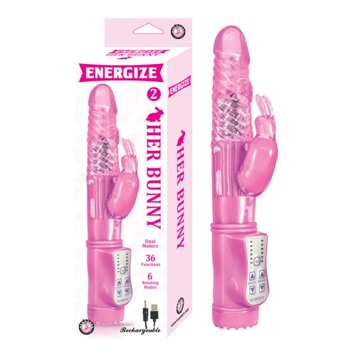  Vibrador Energize Her Bunny 2 Rosa