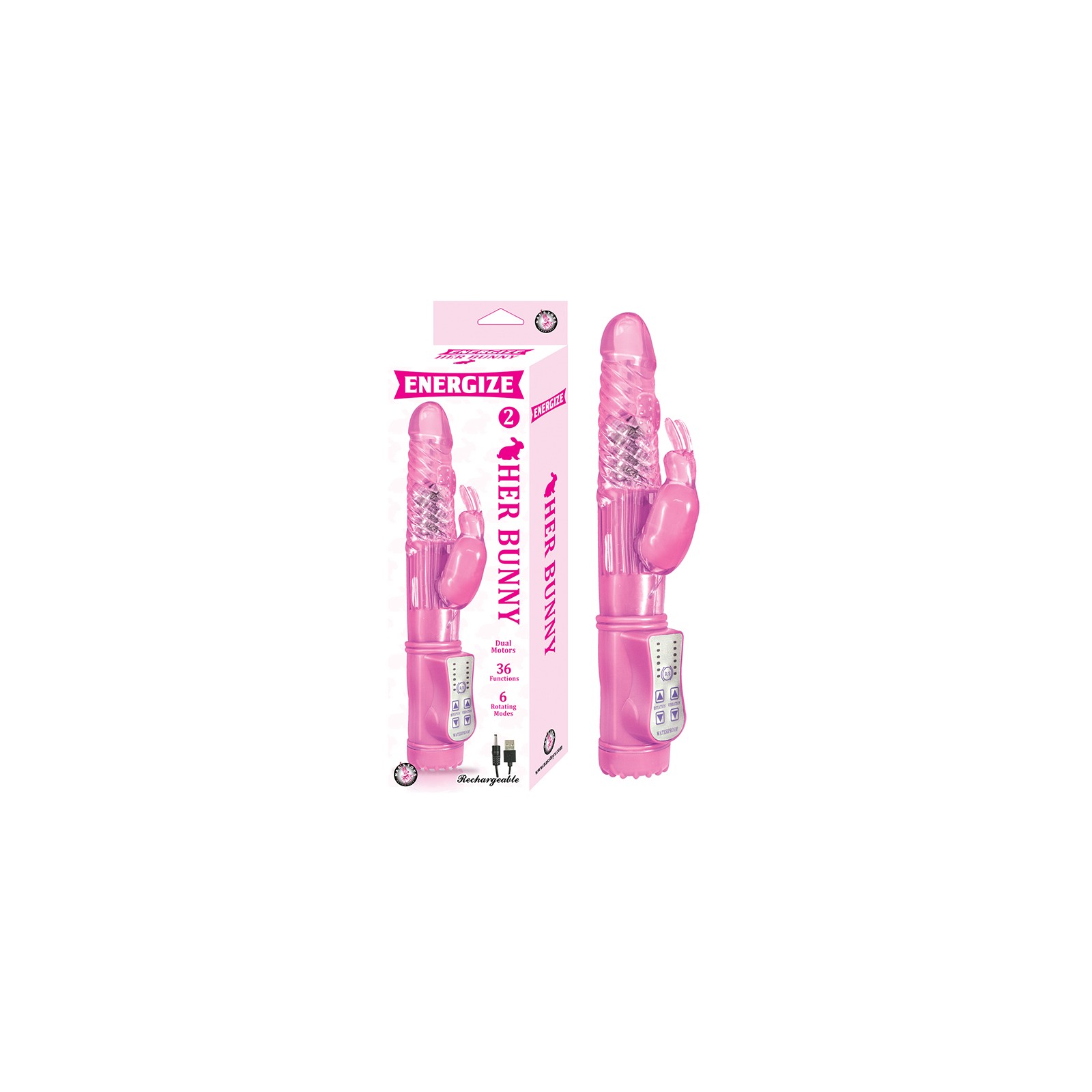 Energize Her Bunny 2 Vibrator Pink