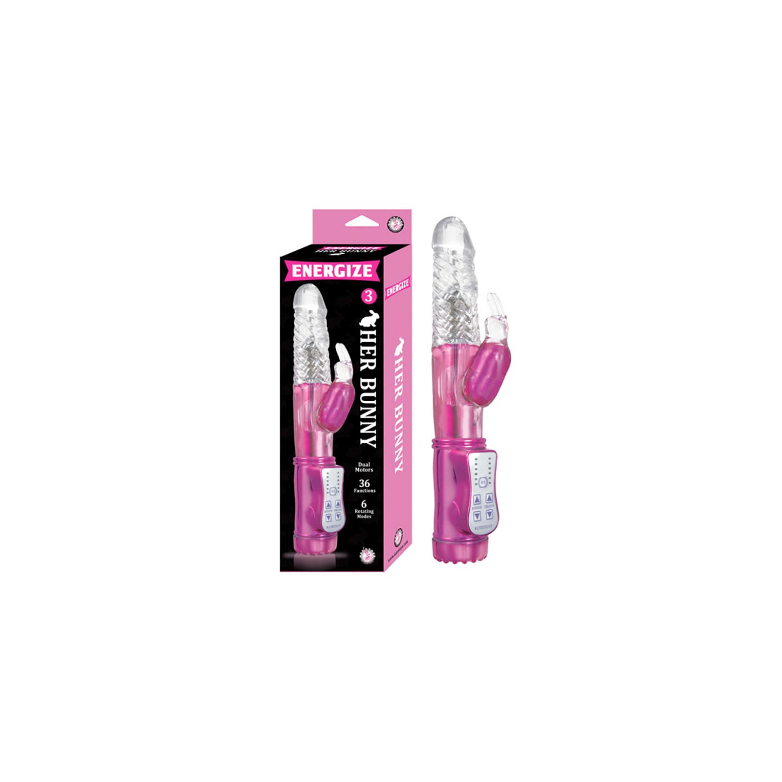 Vibrador Energize Her Bunny 3 a Prueba de Agua