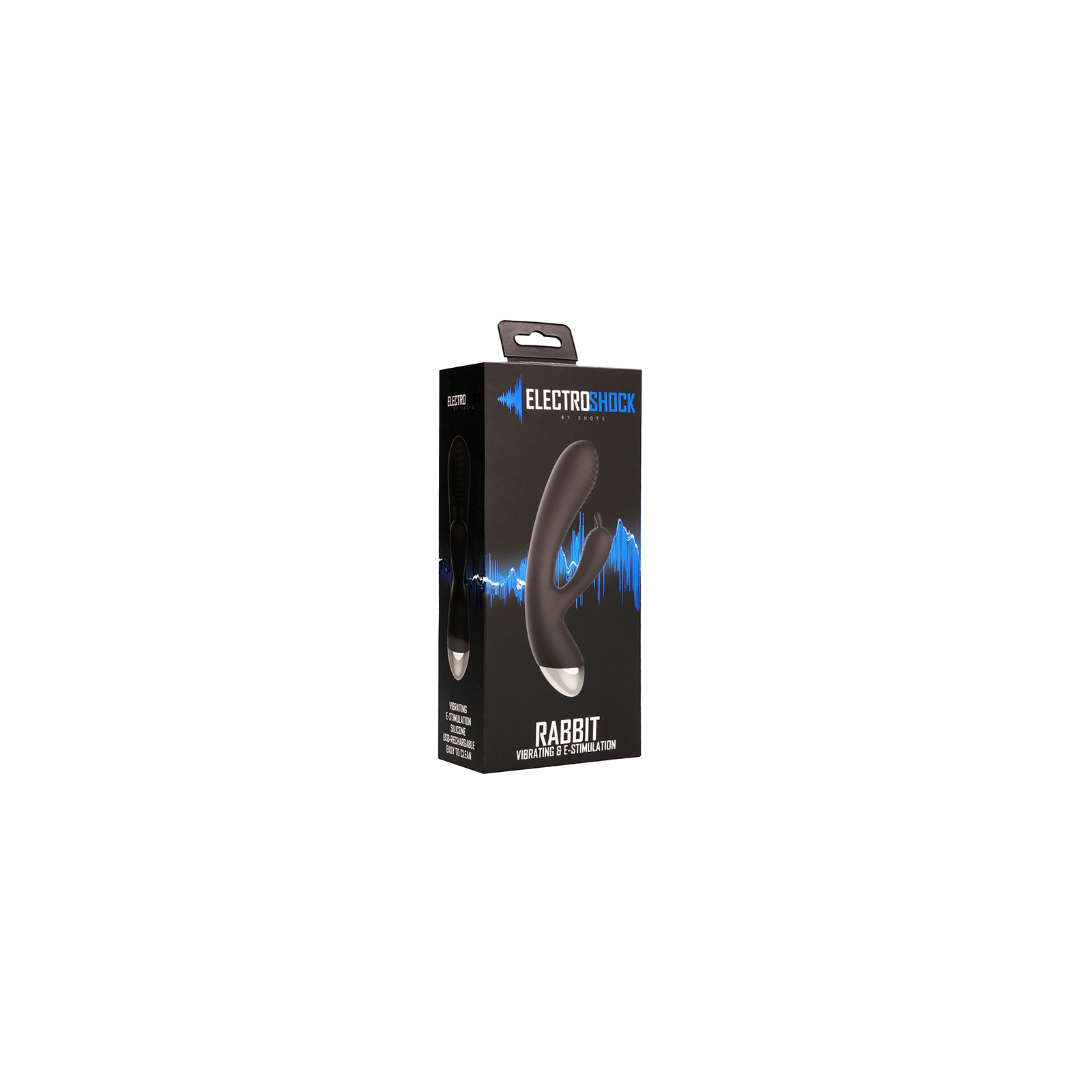 Vibrador Conejito Shots E-Stimulation Recargable Negro