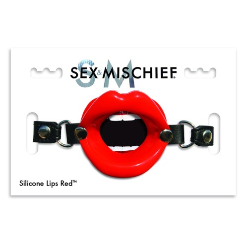 Gag de Silicona con Labios Ajustable para Juego Íntimo