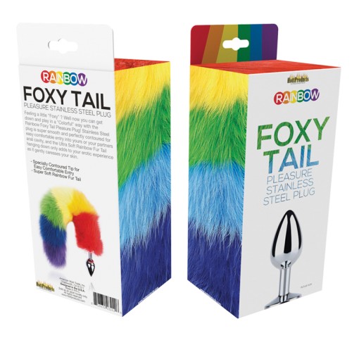 Rainbow Foxy Tail Butt Plug