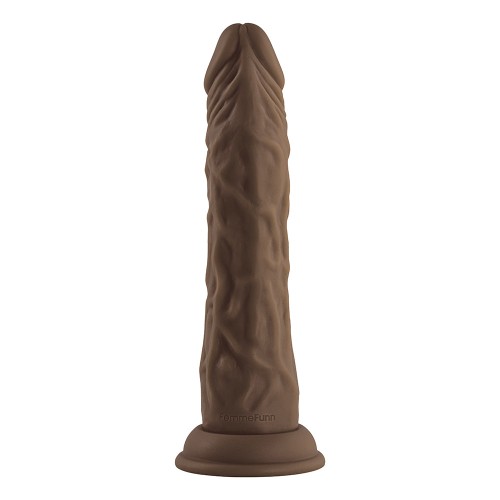 FemmeFunn Vortex Turbo Shaft 2.0 8 in. Vibrating Rotating Dildo Brown