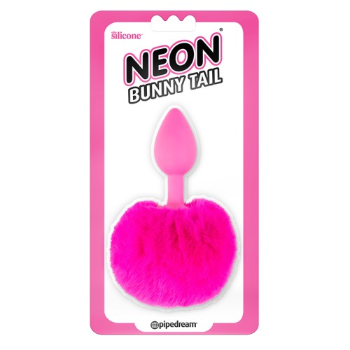 Pipedream Neon Bunny Tail Silicone Anal Plug