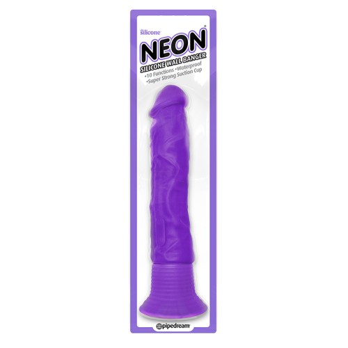 Pipedream Neon Vibrating Dildo with Suction Cup Purple