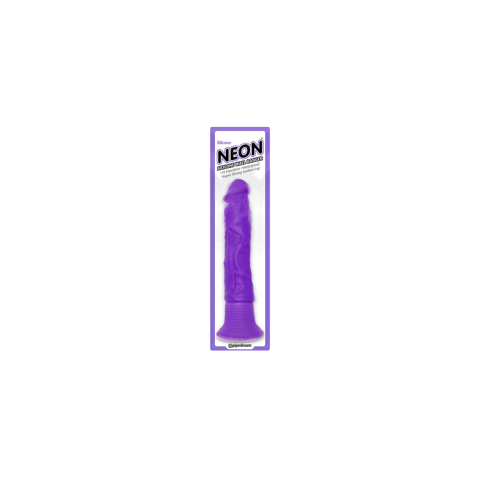 Pipedream Neon Vibrating Dildo with Suction Cup Purple