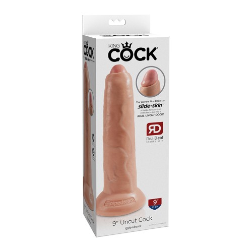 King Cock 9in Uncut Dildo for Realistic Feel