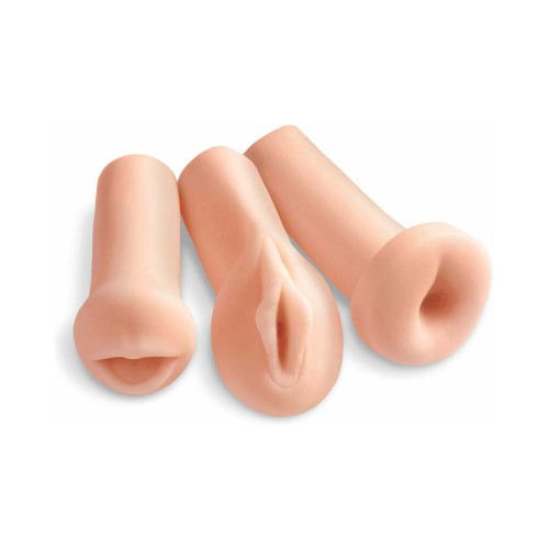 PDX All 3 Holes Stroker Set - Realistic Pleasure