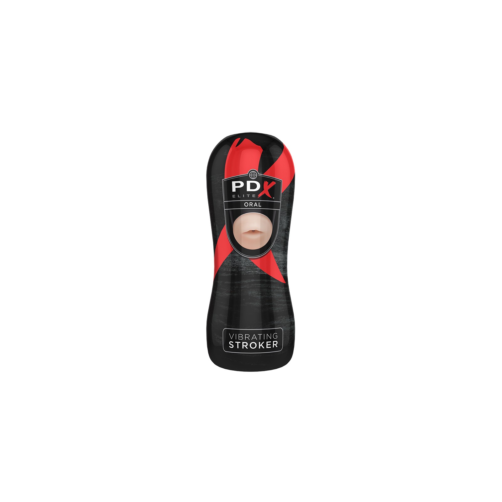 PDX Elite Vibrating Stroker Oral Beige/Black