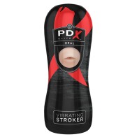 PDX Elite Vibrating Stroker Oral Beige/Black