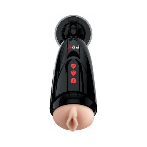 PDX Elite Dirty Talk Vibrating Stroker for Ultimate Pleasure