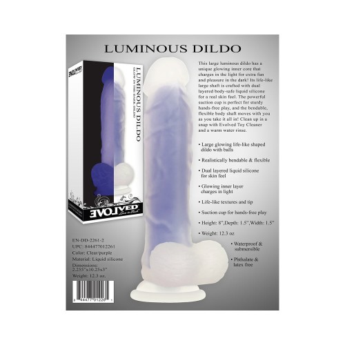 Dildo Luminoso de 8" Evolved con Ventosa