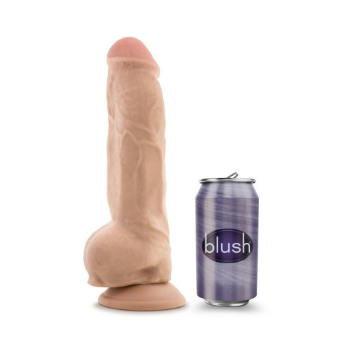 Dildo Au Naturel Big Boy 10 in. Densidad Dual Poseable con Testículos Beige