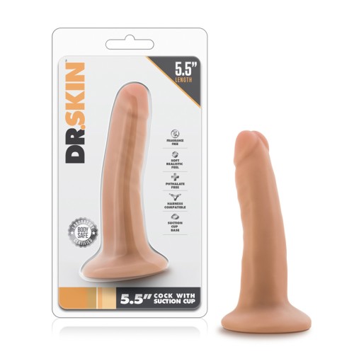 Dildo Realista Dr. Skin de 5.5 in. Beige