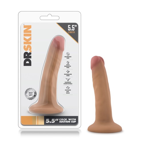 Dildo Realista Dr. Skin de 5.5 Pulgadas Color Tan para Principiantes