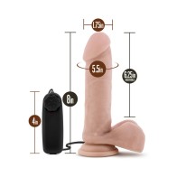 Loverboy Dildo Vibrante de 8 Pulgadas Control Remoto con Testículos Beige