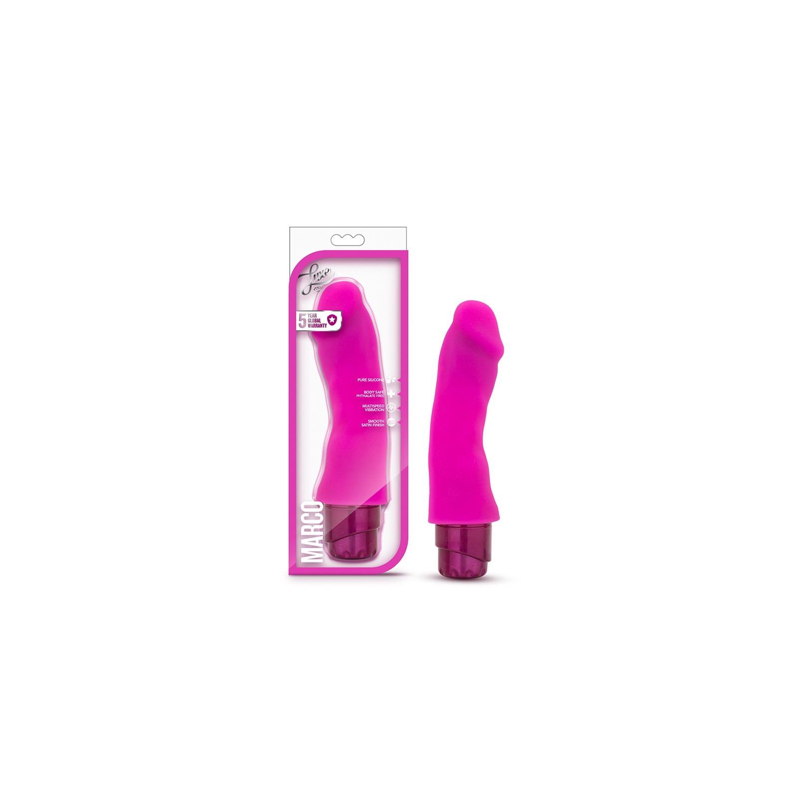 Dildo Vibrante Luxe Marco de 7.75 in. Rosa