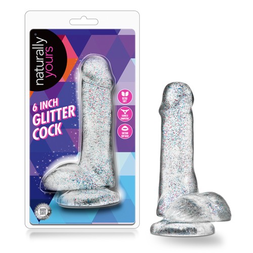 Dildo Glitter Naturally Yours 6 Pulgadas para Placer