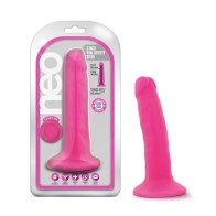 Neo 6 in. Dual Density Dildo Neon Pink