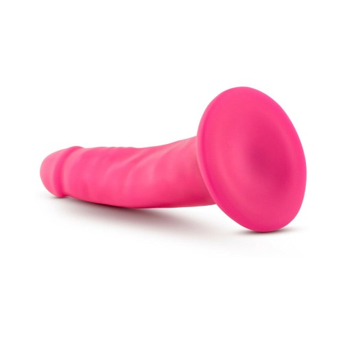 Neo 6 in. Dual Density Dildo Neon Pink