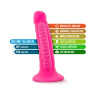 Neo 6 in. Dual Density Dildo Neon Pink