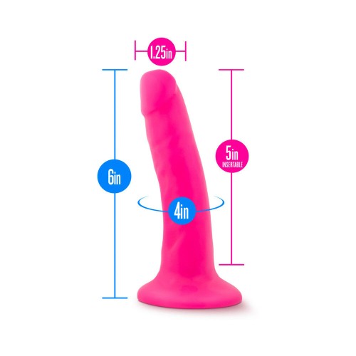 Dildo Neon Pink de Densidad Doble 6 in.