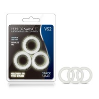 Performance VS2 Pure Silicone Cockrings 3-Pack Small White