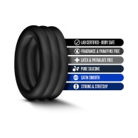 Pack de 3 Cockrings de Silicona Premium VS2 Performance Pequeños Negros - Aumenta tu Resistencia