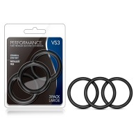 Performance VS3 Silicone Cockrings 3-Pack for Enhanced Pleasure