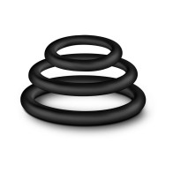 Performance VS4 Pure Premium Silicone Cockrings 3-Pack Set Black