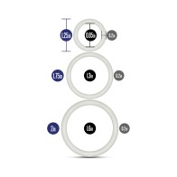 Performance VS4 Pure Premium Silicone Cockrings 3-Pack Set White