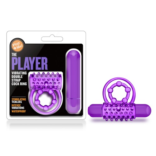 Play with Me Vibrating Double Strap Cockring Purple