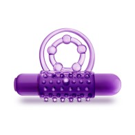 Juguete Vibrante Doble Strap Cockring Morado