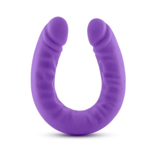 Ruse Realistic 18 in. Silicone Slim Double Dong Purple