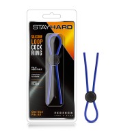 Stay Hard Silicone Loop Lasso/Bolo Cockring Blue