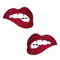 Neva Nude Bite Me Lips Glitter Red Pasties