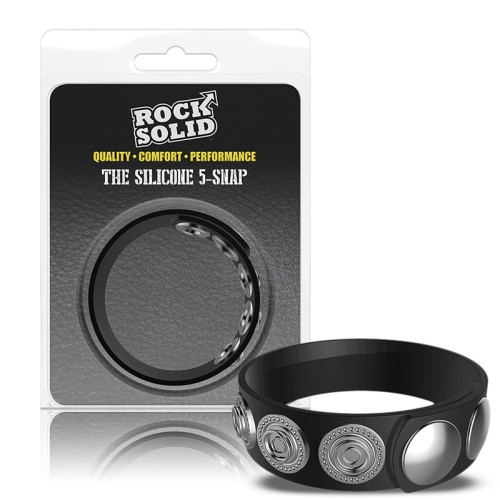 Rock Solid Silaflex Anillo para el Pene Ajustable Negro