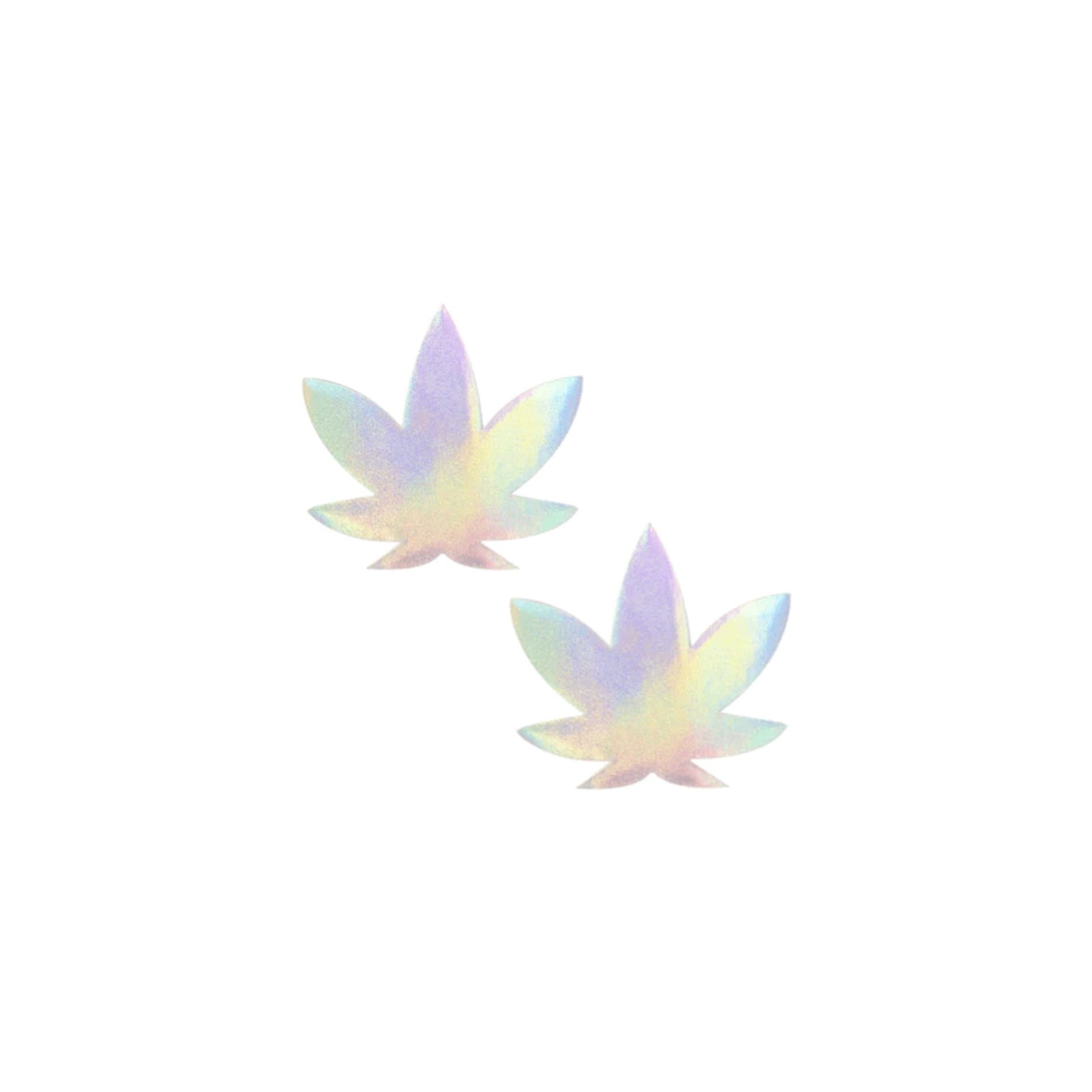 Neva Nude Pasty Weed Leaf Holographic