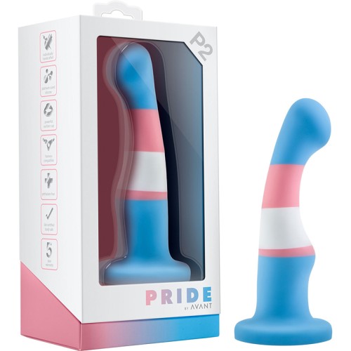 Avant Pride P2 True Blue Dildo de Silicona de 6 in. - Placer Moderno