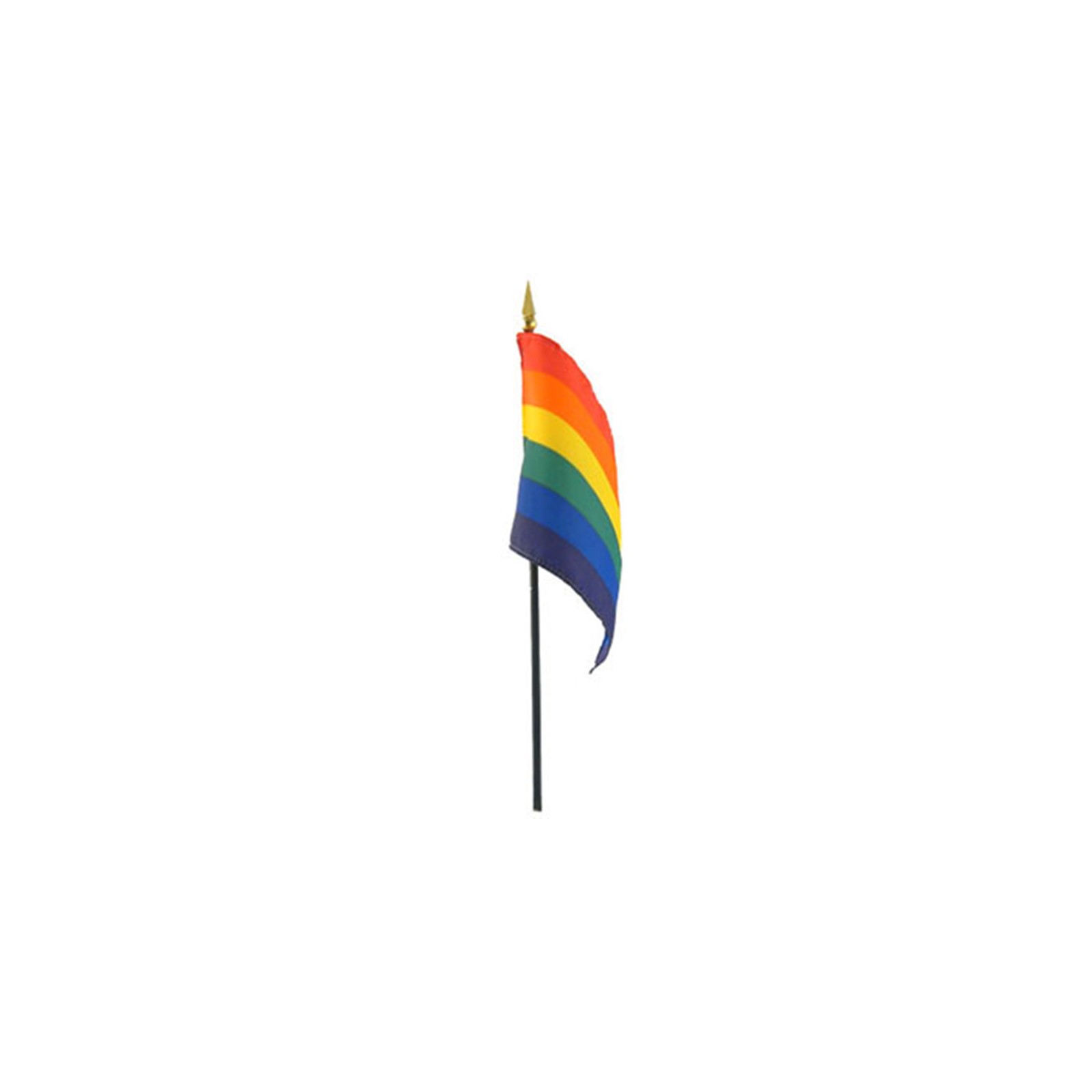 Gaysentials Rainbow Stick Flag 4in x 6in