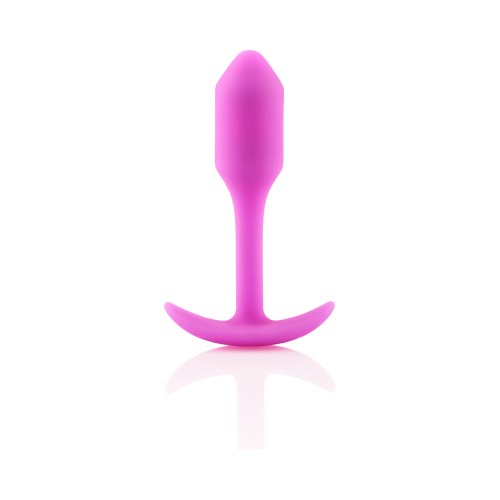 b-Vibe Snug Plug 1 Plug Anal de Silicona con Peso Fucsia