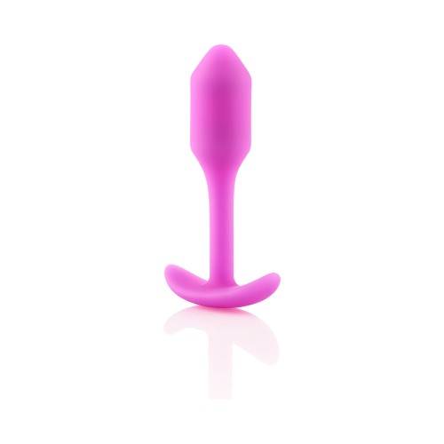 b-Vibe Snug Plug 1 Plug Anal de Silicona con Peso Fucsia