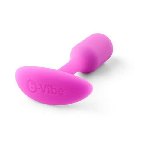 b-Vibe Snug Plug 1 Weighted Silicone Anal Plug Fuchsia