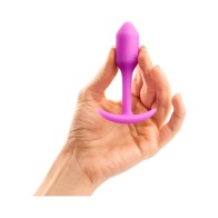 b-Vibe Snug Plug 1 Plug Anal de Silicona con Peso Fucsia