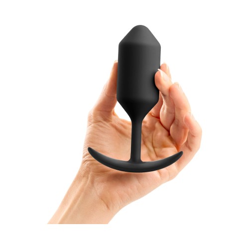 b-Vibe Snug Plug 3 Plug Anal de Silicona con Peso Negro - Compra Ahora