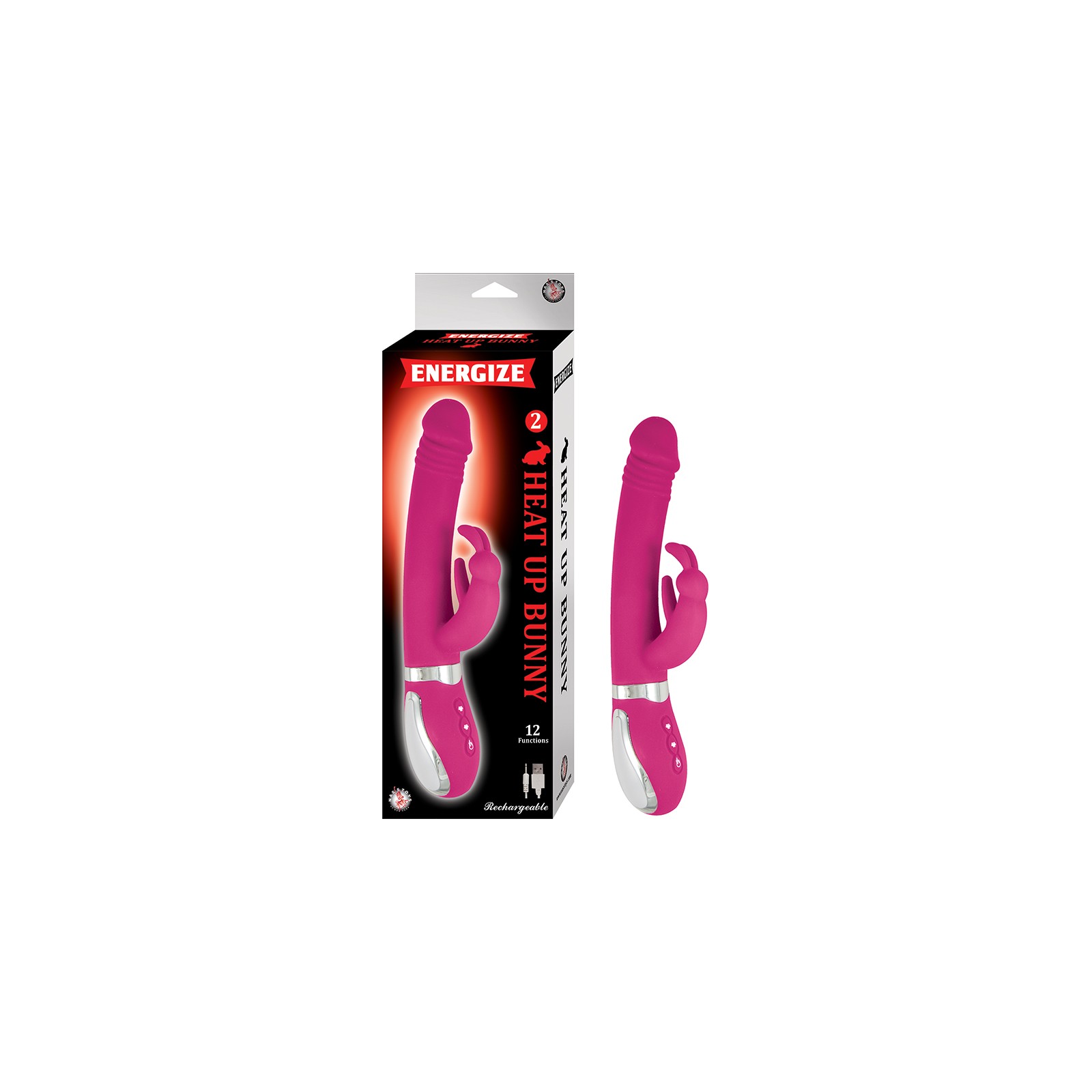 Energize Heat Up Bunny 2 Pink - Vibrator